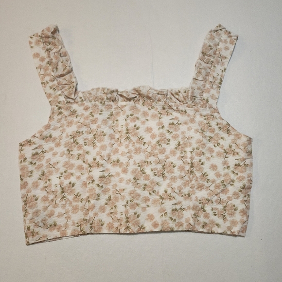 Cider CORSET Ruffled Strap Crop TOP, Small EUC - Picture 6 of 8